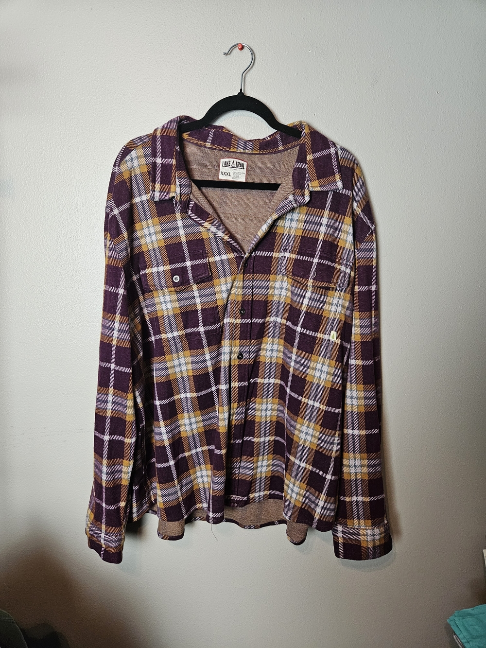 Lake & Trail Women's Purple Plaid Button-Down Shirt